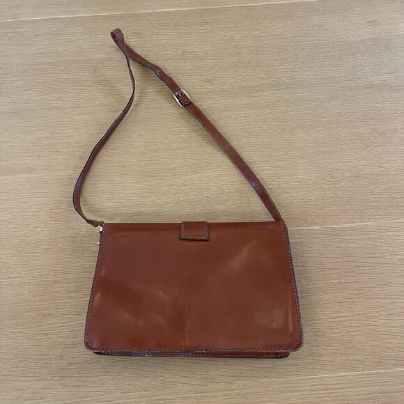 Vintage Made in Italy for The Broadway Leather Shoulder Crossbody Bag - Picture 8 of 11